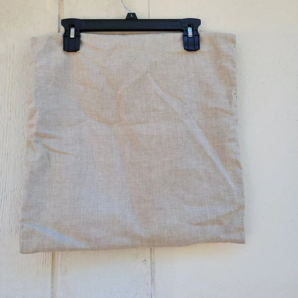Crate & Barrel Gillespie linen blend embroidered paisley 18x18 pillow cover